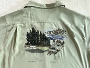 Kahala Embroidered Silk Shirt Mens XXL Mercedes Championships Kapalua Maui Golf
